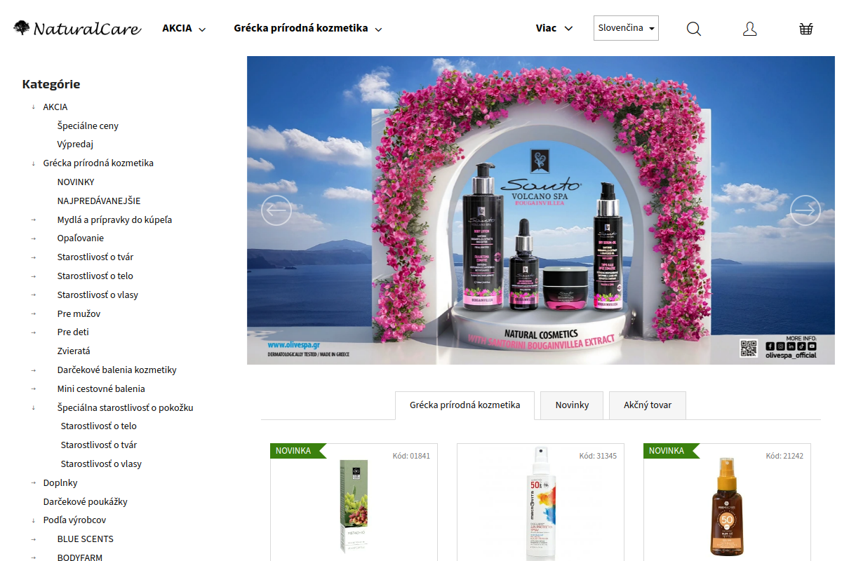 Náhľad e-shopu NaturalCare